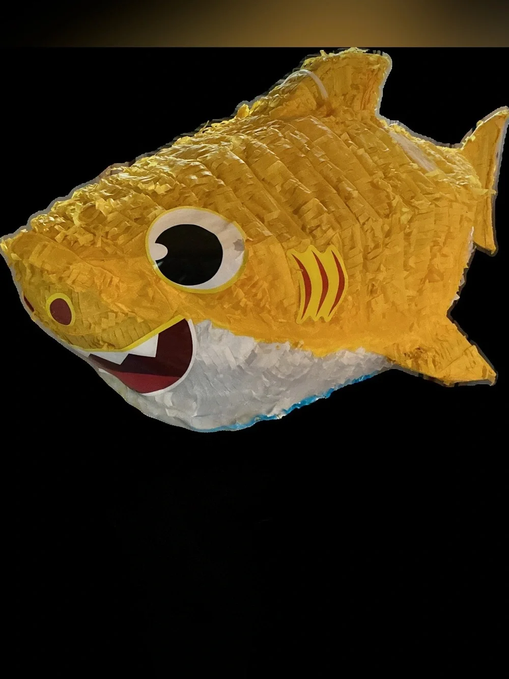 Shark Party Piñata - Yellow & White